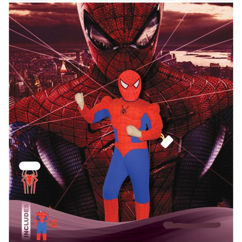 Liyavera Spiderman Örümcek Adam Kaslı Çocuk Kostümü O - Kırmızı - Mavi - 6 - 7 Yaş Oyuncak Fiyatı