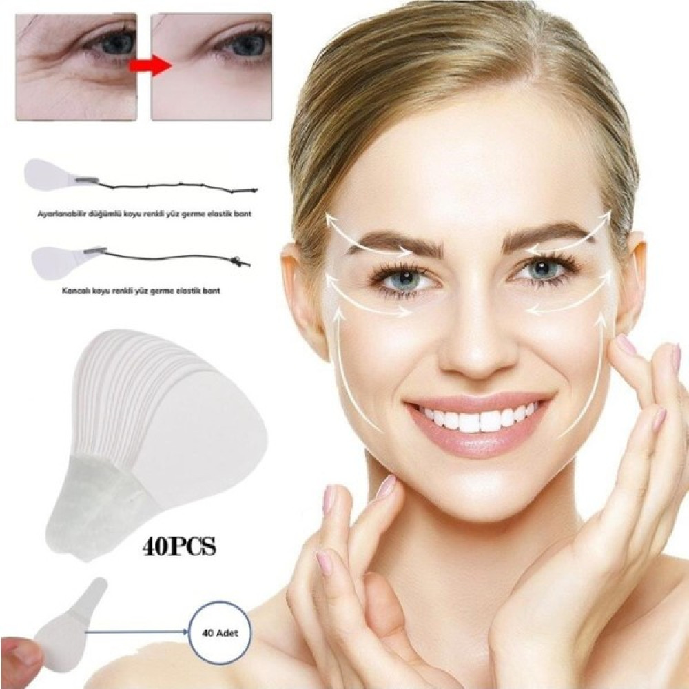 Lizagold 40 Adet Ipli Yüz-Kaş-Göz-Boyun Germe Bantı Ipli Vücut Gerdirme Bantları Germe Bandı Anti-Aging / Yaşlanma Karşıtı Fiyatı