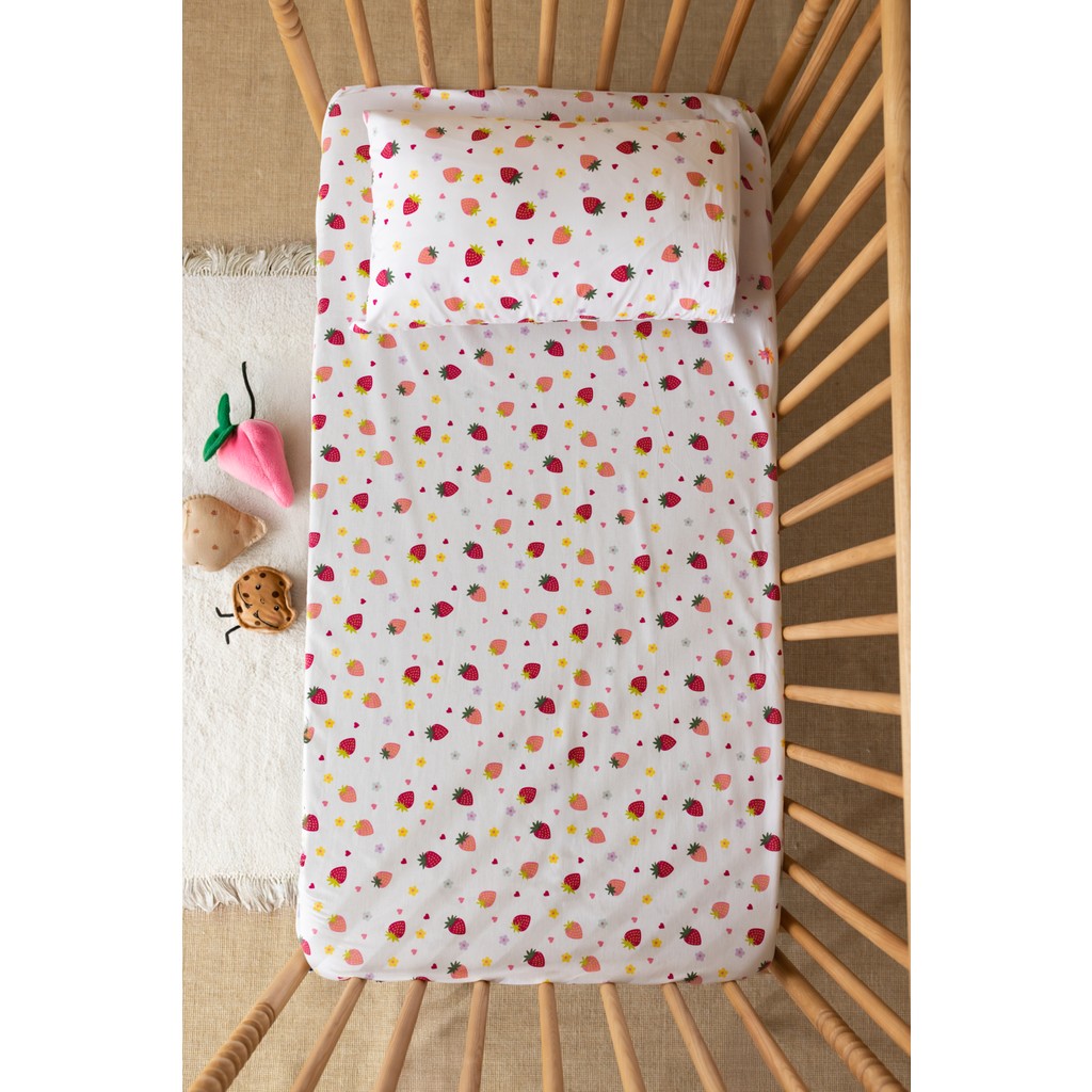 Lizayn Tekstil %100 Pamuk Ranforce Lastikli Çarşaf Seti 80X140 Çarşaf 35X45 Yastık Kılıfı - Kırmızı - 80 x 140 cm Yastık Kılıfı Fiyatı
