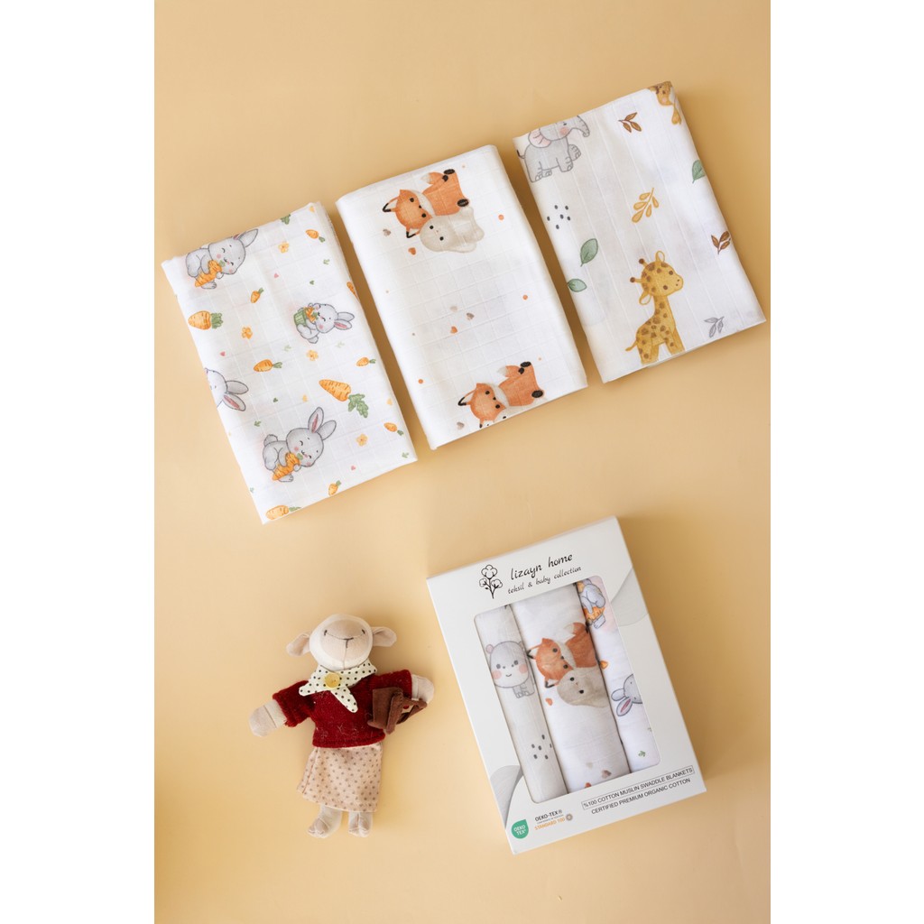 Lizayn Tekstil Çok Amaçlı Müslin Örtü & Battaniye 3'lü Set %100 Pamuk Oeko-Teks Sertifikalı 80X80 cm - Beyaz Battaniye Fiyatı