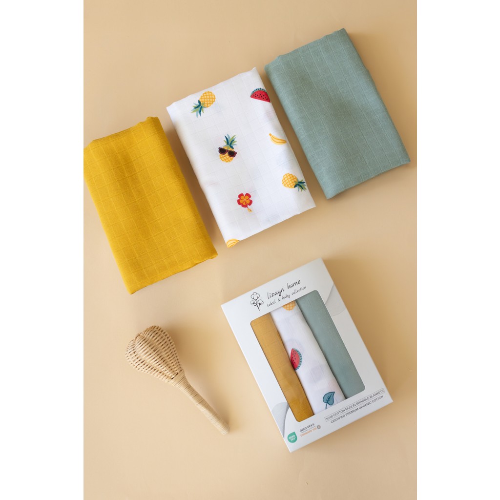 Lizayn Tekstil Çok Amaçlı Müslin Örtü & Battaniye 3'lü Set %100 Pamuk Oeko-Teks Sertifikalı 80X80 cm - Beyaz Battaniye Fiyatı