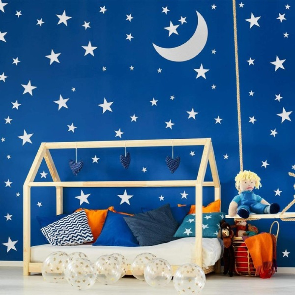 Lizpo Decor 280 Parça Gri Yıldız ve 1 Adet Ay Sticker - 5 cm Duvar Stickerı Fiyatı