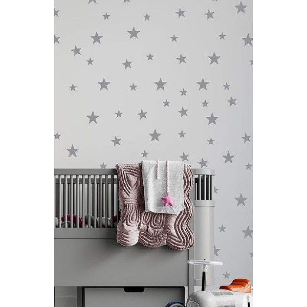 Lizpo Decor Gri Yıldız Duvar Sticker 3-4-5 cm 200 Adet Bebek ve Çocuk Odası Dekoratif Duvar Çıkartması Sticker Sticker Fiyatı