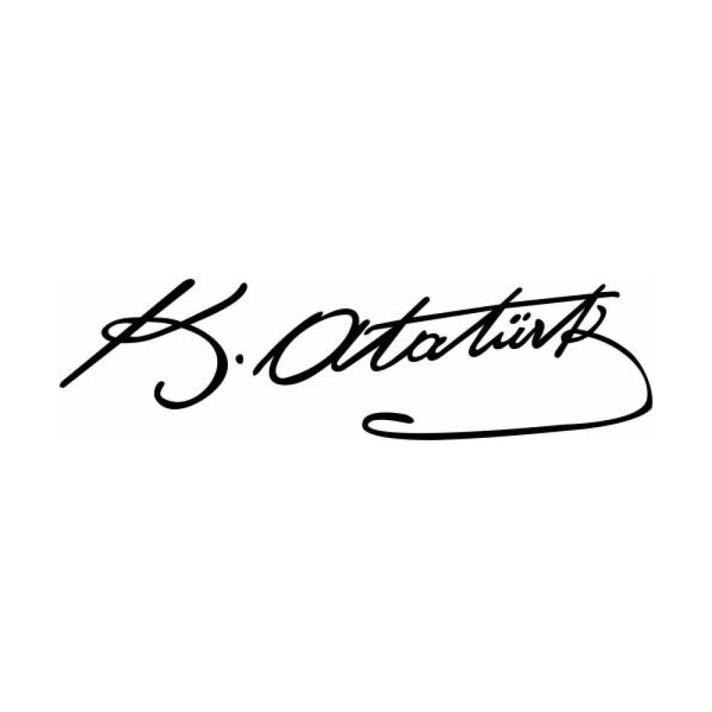 \Lizpo Decor Kemal Atatürk Imzası Araba Oto Sticker - Siyah - 20 \ Oto Boyaları Fiyatı