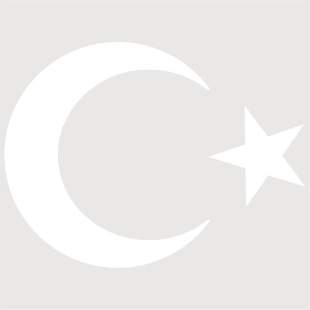 Lizpo Decor Türk Bayrağı, Ay Yıldız Araba Oto Sticker Beyaz 30X22,5 cm - 30 Oto Boyaları Fiyatı