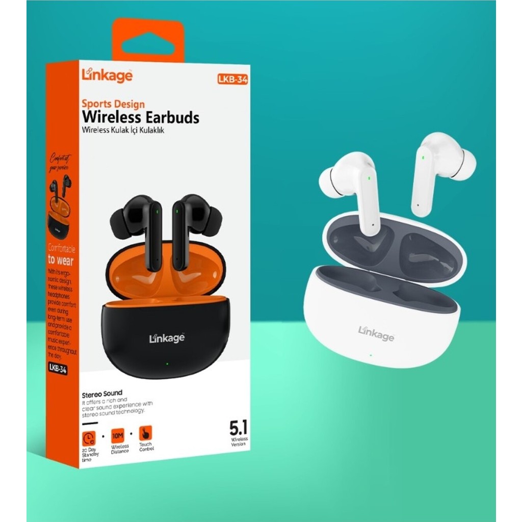 Lkb-34 Wireless V5.1 Spor Tasarımlı Kablosuz Kulak Içi Bluetooth Kulaklık - Siyah Bluetooth Kulaklık Fiyatı