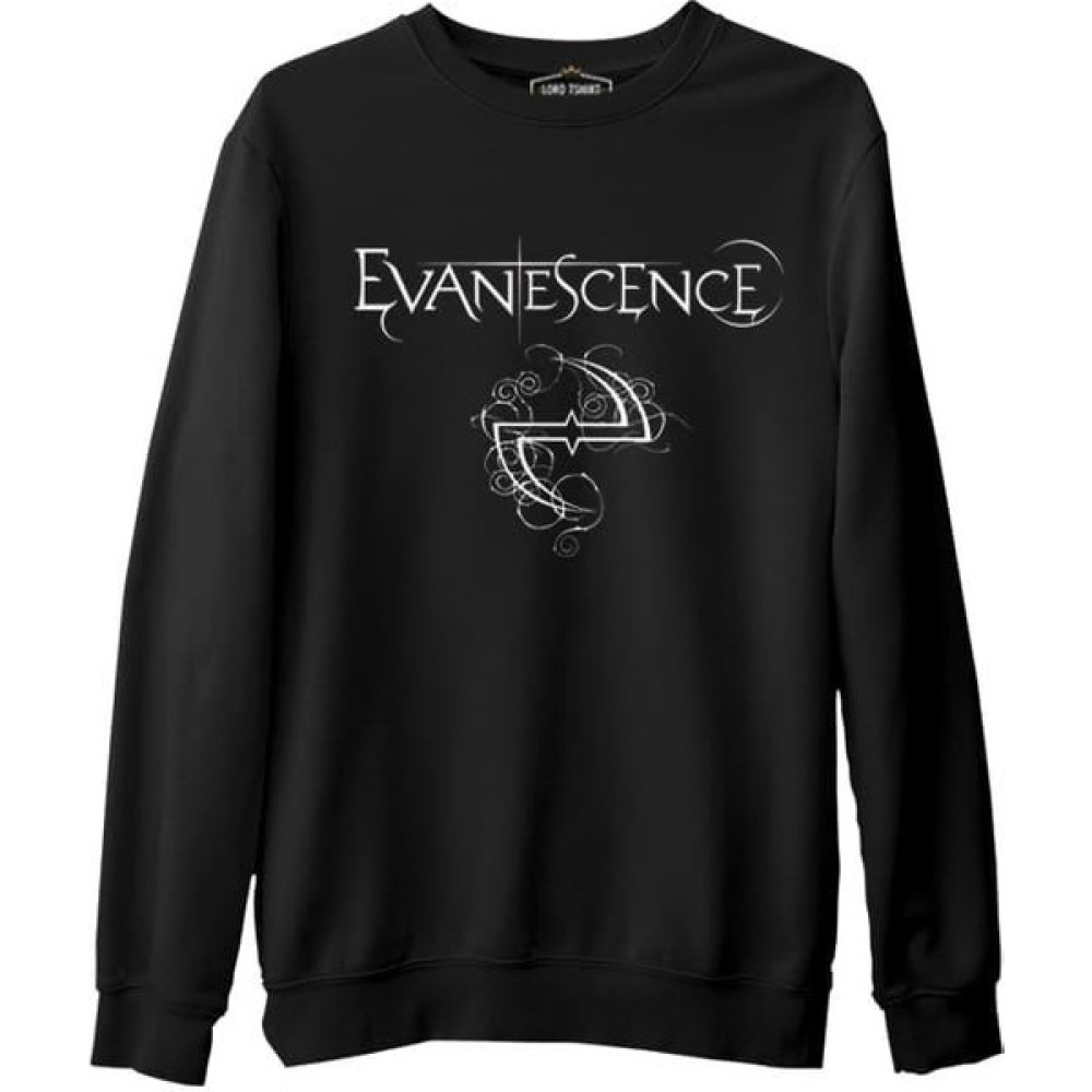 Llord T-Shirt Llordd T-Shirt Evanescence Logo Iı Siyah Erkek Kalın SweaT-Shirt Erkek Sweatshirt Fiyatı