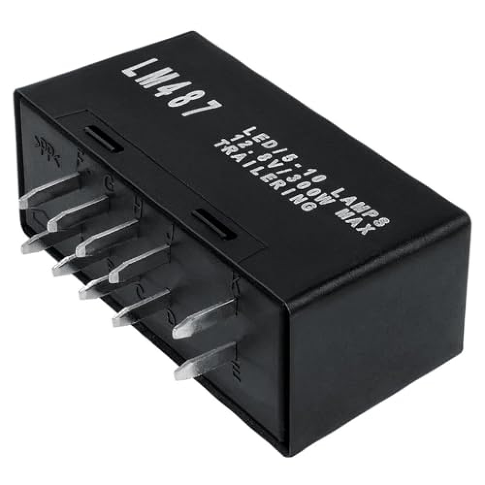 LM487 LED Flasher Relay, Turn Signal Relay for Chevy Silverado GMC Cadillac Hummer 03-07, 10383321 15231201 LED Blinker Module Hazard Warning LED Flasher GM Relay