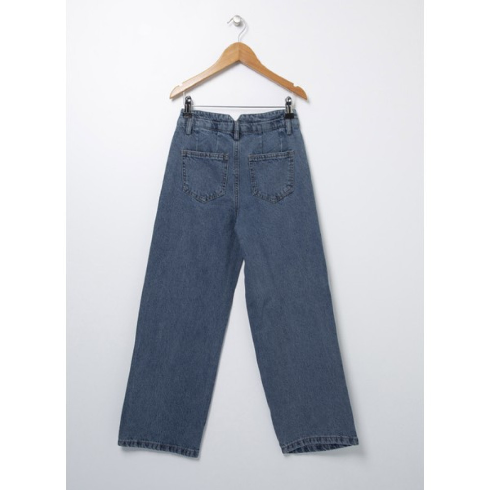 Lmtd Normal Bel Açik Mavi Kiz Çocuk Denim Pantolon Nlfkira Dnm Hw Wide Pant Kız Çocuk Pantolon Fiyatı
