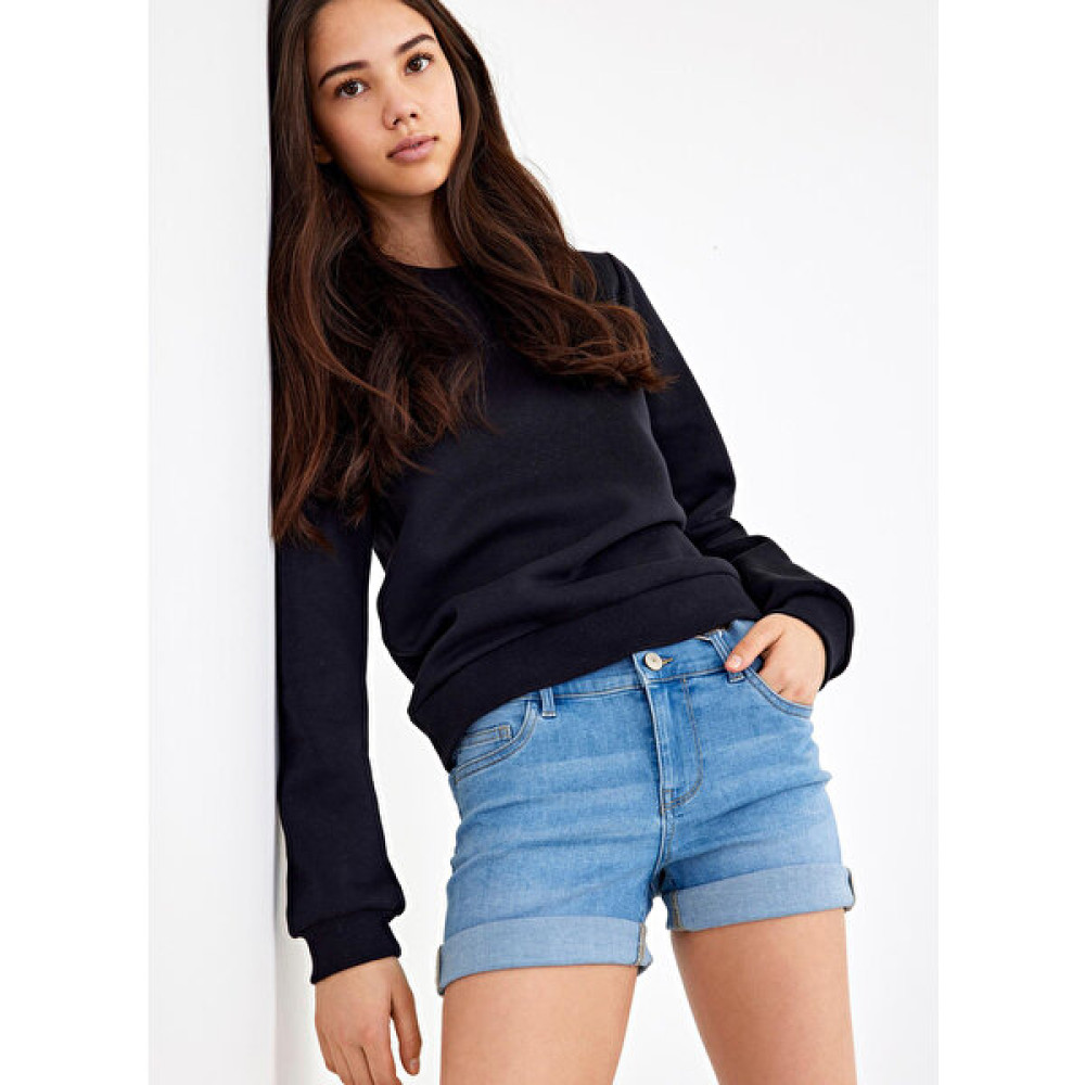 Lmtd Normal Bel Düz Açık Mavi Kız Çocuk Denim Şort - 13198168 Kız Çocuk Capri / Kapri Fiyatı