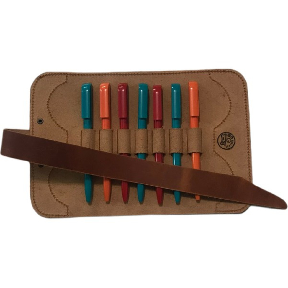 LN Leather Deri Rulo Kalemlik Özel Tasarım Camel Kahve - 17 x 25 cm Kalemlik (Kalem Kutusu) Fiyatı