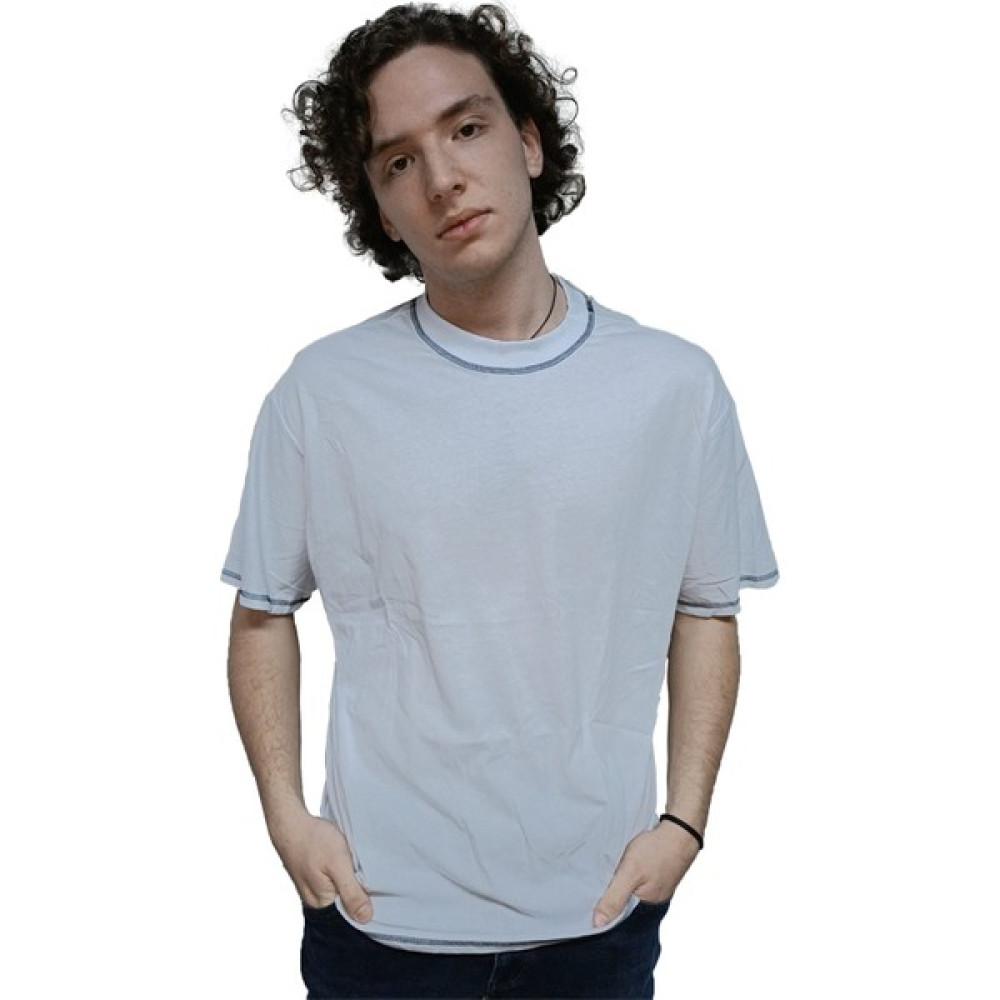 LNDY Erkek Beyaz Oversize Bisiklet Yaka %100 Pamuk Kısa Kollu Tişört Erkek T-shirt Fiyatı