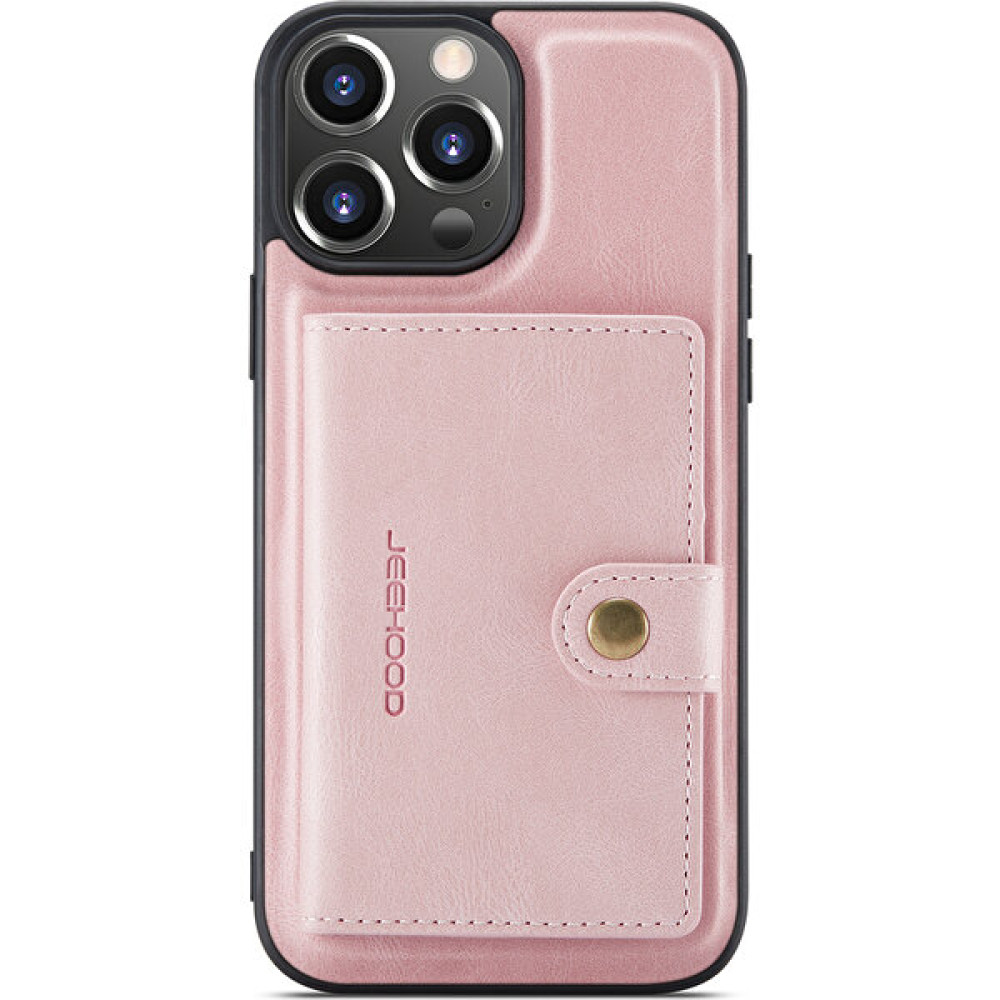 Lnobern Apple iPhone 14 Pro Max Için Uygun Çıkarılabilir Tutucu ve Cüzdan Cep Telefonu Koruyucu Kılıf(Yurt Dışından) - Pembe Cep Telefonu Kılıfı Fiyatı