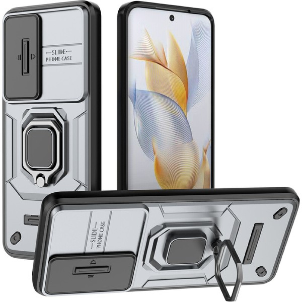 Lnobern Honor 90 5g Için Telefon Kılıfı [düşmeye Karşı Koruma] Araba Manyetik Halka Tutuculu (Yurt Dışından) - Gri Cep Telefonu Kılıfı Fiyatı