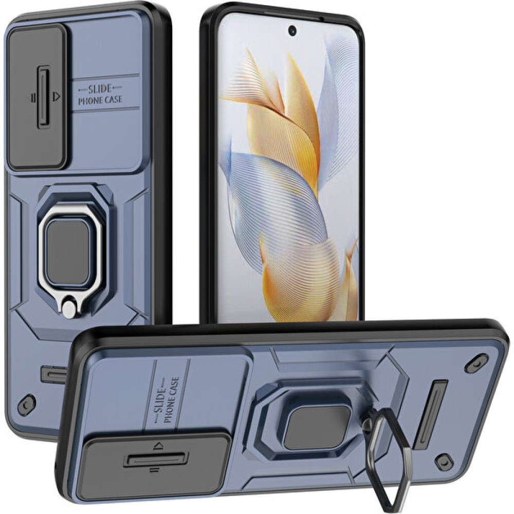 Lnobern Honor 90 5g Için Telefon Kılıfı [düşmeye Karşı Koruma] Araba Manyetik Halka Tutuculu (Yurt Dışından) - Mavi Cep Telefonu Kılıfı Fiyatı
