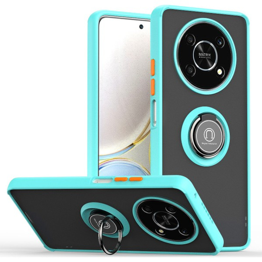 Lnobern Honor X9A Için Telefon Kılıfı [düşmeye Karşı Koruma] Araba Manyetik Halka Tutuculu (Yurt Dışından) - Gök Mavisi Cep Telefonu Kılıfı Fiyatı