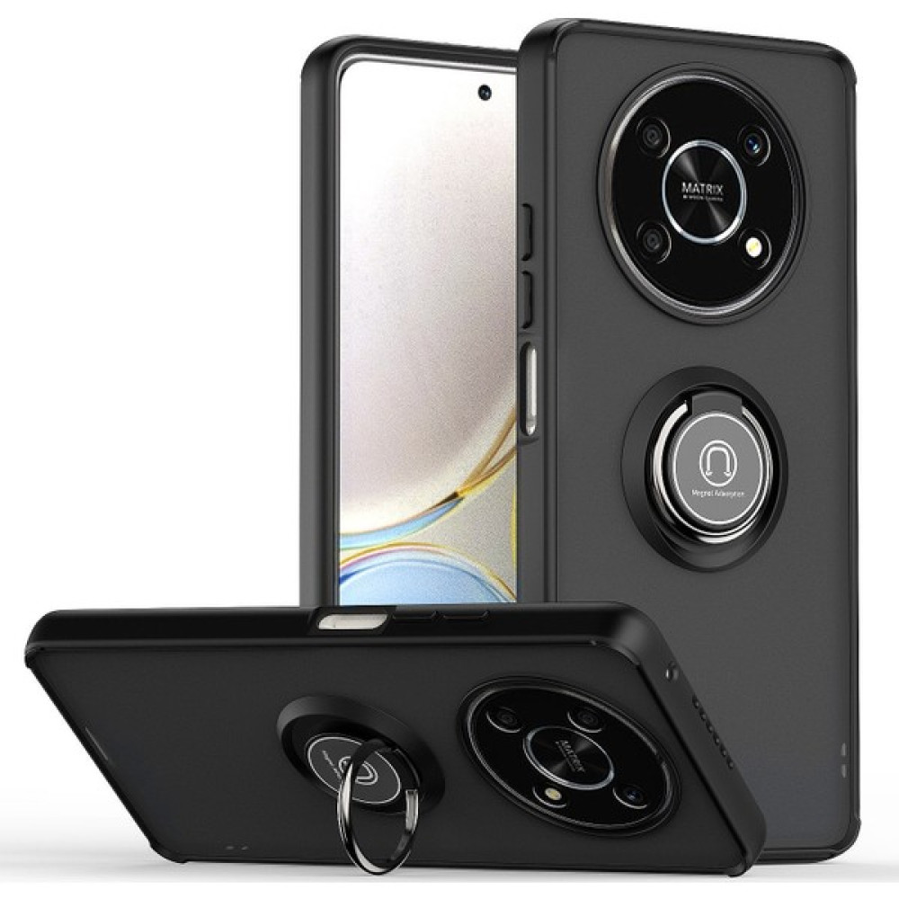 Lnobern Honor X9A Için Telefon Kılıfı [düşmeye Karşı Koruma] Araba Manyetik Halka Tutuculu (Yurt Dışından) - Siyah Cep Telefonu Kılıfı Fiyatı