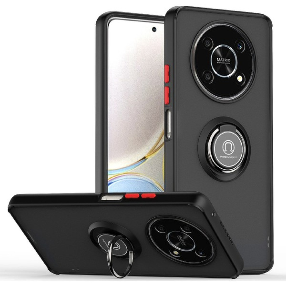 Lnobern Realme 11 Pro+/realme 11 Pro Plus Için Telefon Kılıfı [düşmeye Karşı Koruma] Araba Manyetik Halka Tutuculu (Yurt Dışından) - Siyah - Kırmızı Cep Telefonu Kılıfı Fiyatı