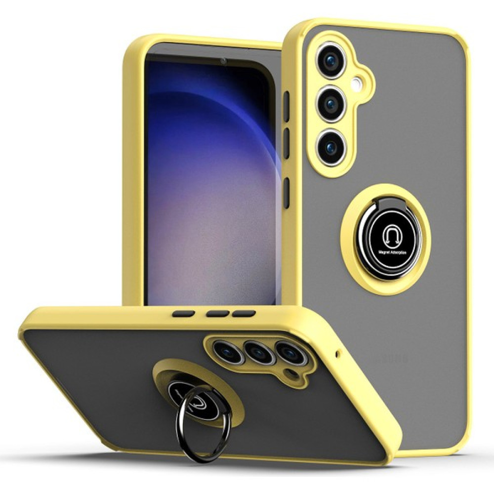 Lnobern Samsung Galaxy A54 5g Için Telefon Kılıfı [düşmeye Karşı Koruma] Araba Manyetik Halka Tutuculu (Yurt Dışından) - Sarı Cep Telefonu Kılıfı Fiyatı