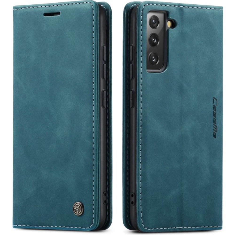 Lnobern Samsung Galaxy S22 (6,1 Inç) ile Uyumlu Buzlu Retro Buzlu Cüzdan Cep Telefonu Kickstand Kılıfı (Yurt Dışından) - Mavi - 2G Cep Telefonu Kılıfı Fiyatı