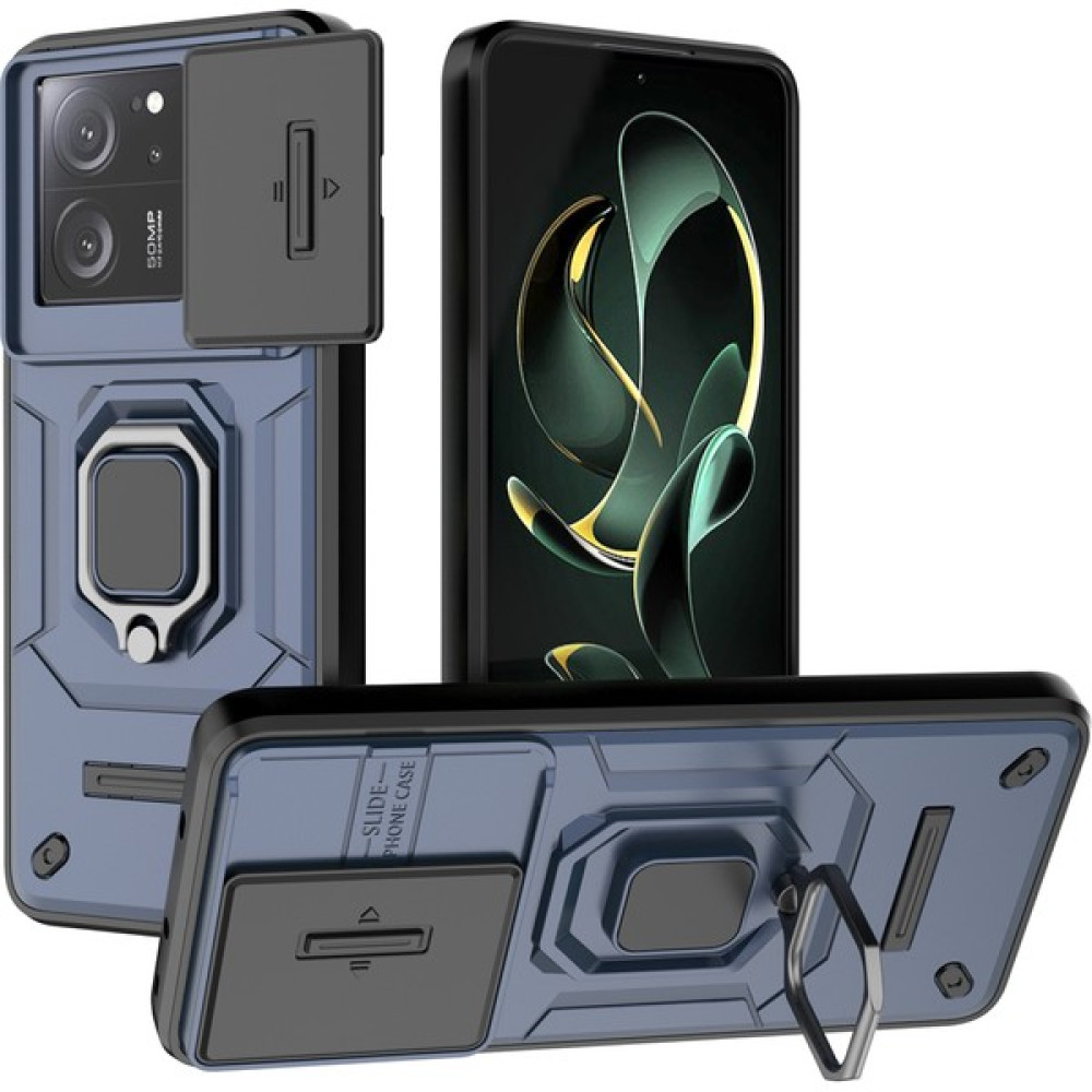 Lnobern Xiaomi 13T-13T Pro Için Telefon Kılıfı [düşmeye Karşı Koruma] Araba Manyetik Halka Tutuculu (Yurt Dışından) - Gri Cep Telefonu Kılıfı Fiyatı