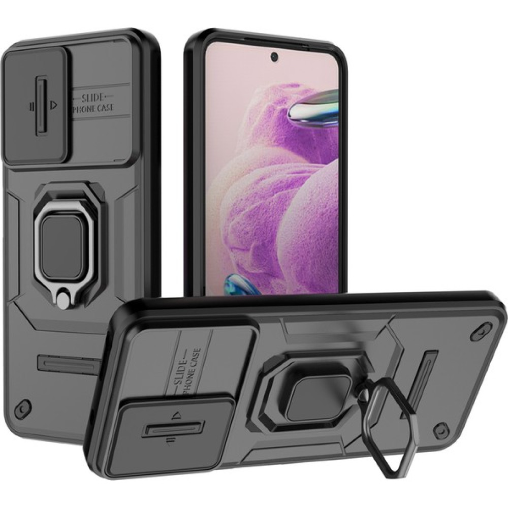 Lnobern Xiaomi Redmi Note 12S Için Telefon Kılıfı [düşmeye Karşı Koruma] Araba Manyetik Halka Tutuculu (Yurt Dışından) - Siyah Cep Telefonu Kılıfı Fiyatı