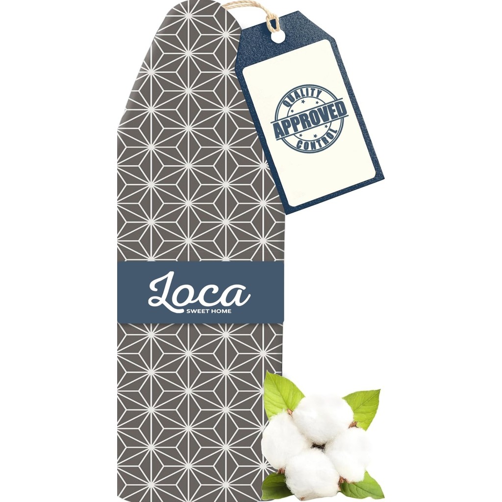 Loca Sweet Home %100 Pamuk (55*140)CM Özel Yanmaz Yüzey 5mm Süngerli Ütü Masası Kılıfı Örtüsü Geometri Desen Diğer Fiyatı