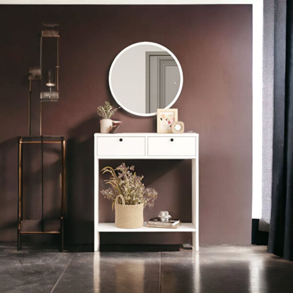 L'occi Concept April Aynalı Dresuar 2 Kapaklı Beyaz Al1-W Dresuar / Makyaj Masası Fiyatı