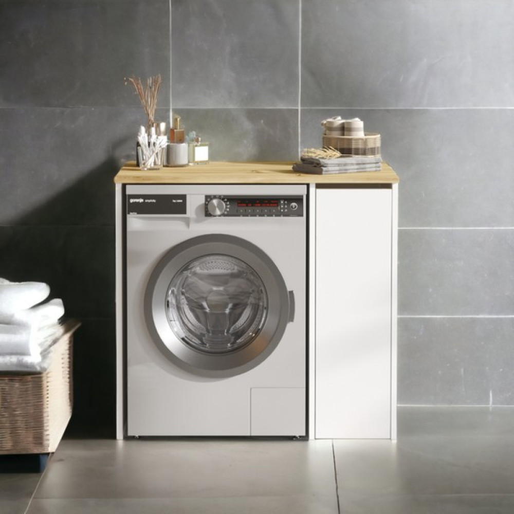 L'occi Concept Darell Çamaşır Makinesi Dolabı Çekmeceli Keçe-Beyaz Dl1-Wk Banyo Dolabı / Mobilyası Fiyatı