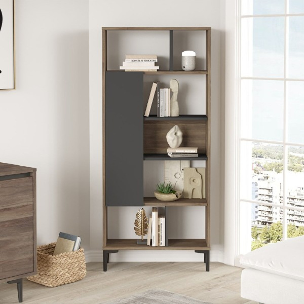 L'occi Concept Eldon Kapaklı Kitaplık 163CM Kahve-Antrasit El4-Ca Kitaplık Fiyatı