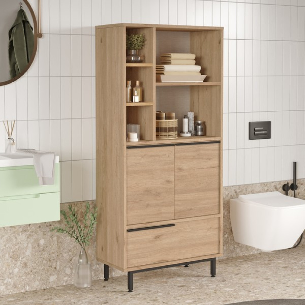 L'occi Concept Leena Banyo Dolabı Çok Amaçlı Dolap 3 Kapaklı Metal Ayaklı Sepet LA9C-S Banyo Dolabı / Mobilyası Fiyatı