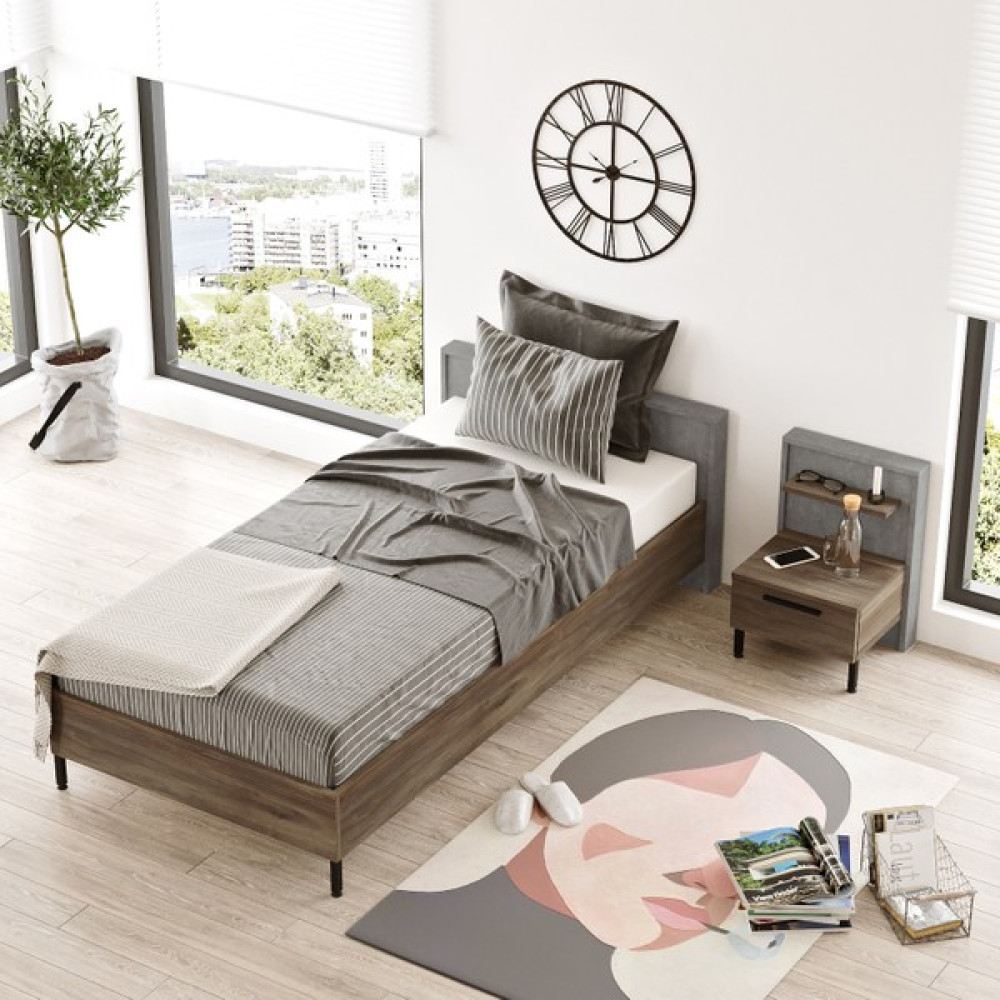 L'occi Concept Lowell Home Genç Odası Seti Kahve-Beton Lo9-Cg Genç Odası Takımı / Seti Fiyatı