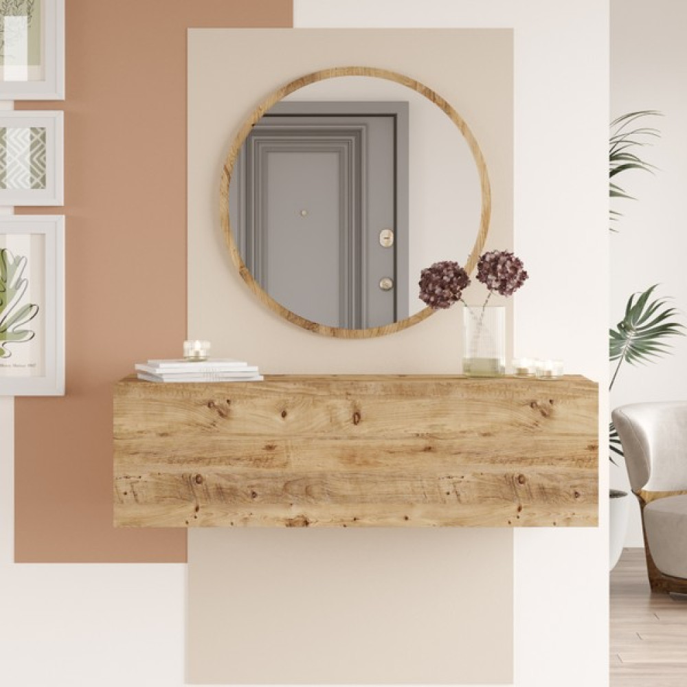L'occi Concept Simon 60 cm Aynalı Dresuar Antre Hol Sı2-A Atlantik Çam Dresuar / Makyaj Masası Fiyatı
