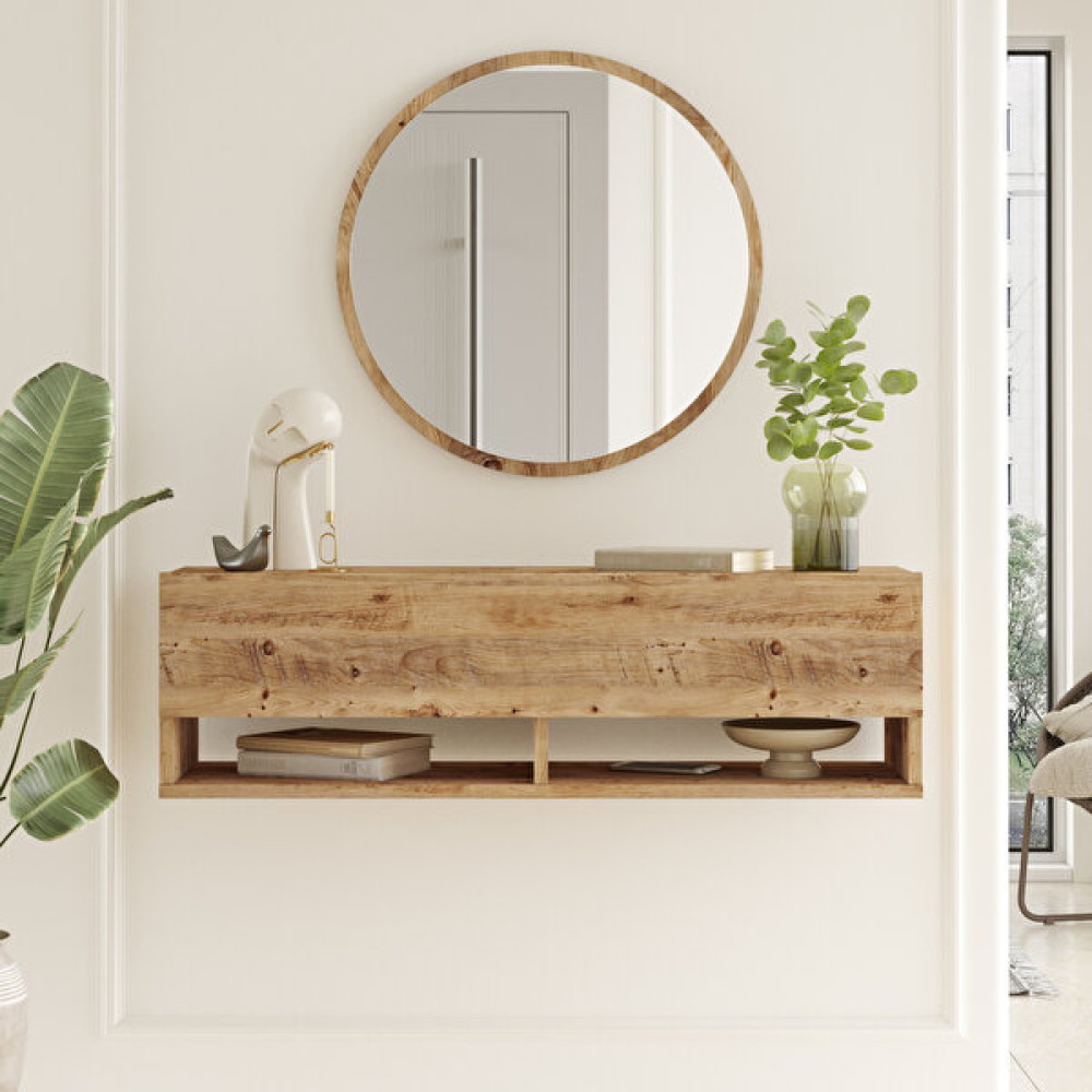 L'occi Concept Simon 60 cm Aynalı Dresuar Salon Antre Atlantik Çam Dresuar / Makyaj Masası Fiyatı