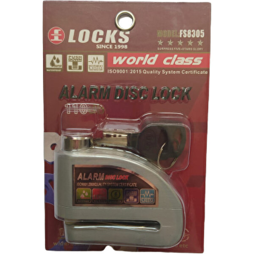 Locks Alarmlı Disk Kilidi Yüksek Ses Çelik Gövde Motorsiklet Kilidi & Alarmı Fiyatı