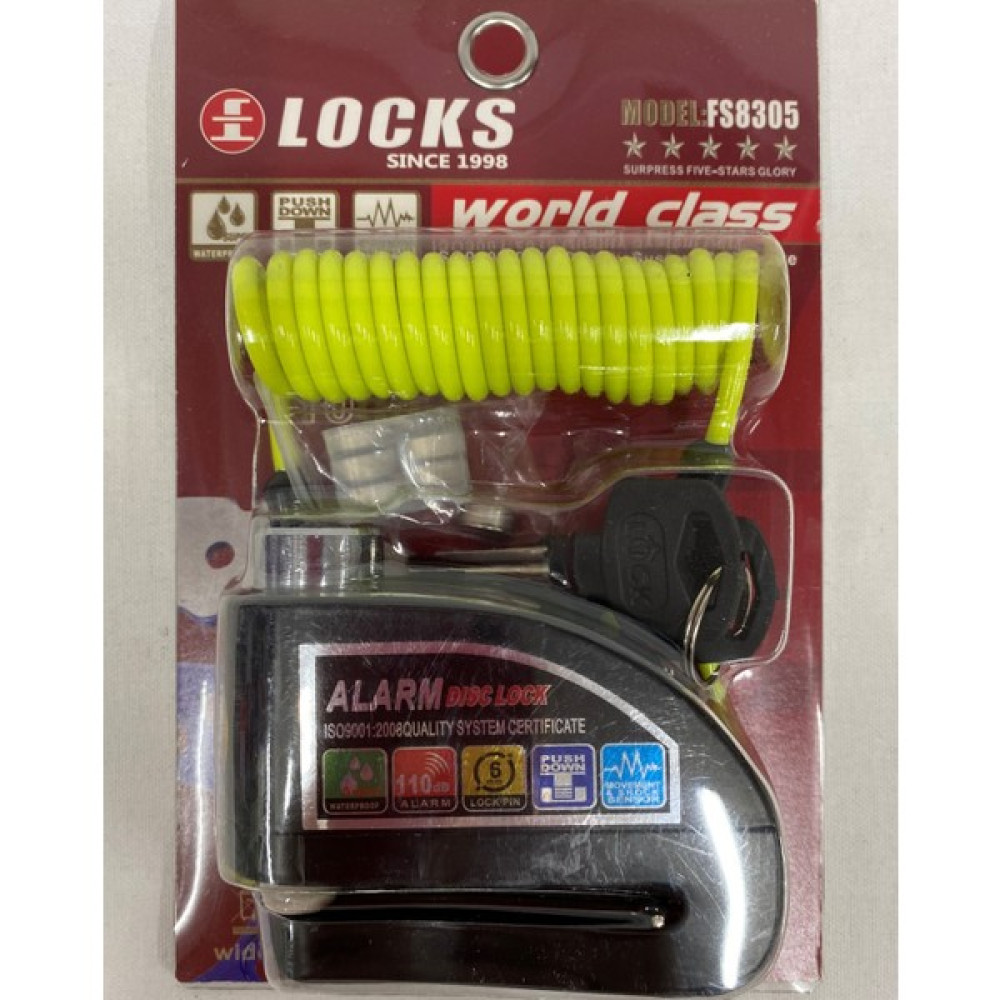 Locks Disk Kilidi Siyah Alarmlı Hatırlatma Kablolu Motorsiklet Kilidi & Alarmı Fiyatı