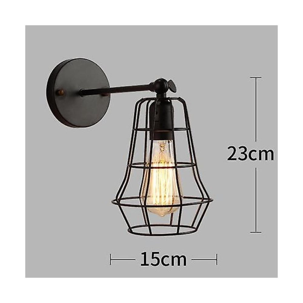Loft Amerikan Demir Siyah Abajur Duvar Lambası Vintage Kafes Guard Aplik Loft Aydınlatma Armatürü Modern Kapalı Aydınlatma Duvar Lambaları (A-Style... Aplikler Fiyatı