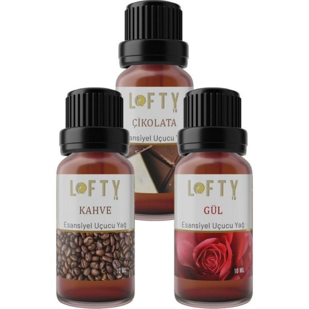 Lofty Çikolata, Kahve, Gül Uçucu Yağ Buhurdanlık Esansı Oda Kokusu Esans Buhur Yağı 10 ml Oda Kokusu Fiyatı