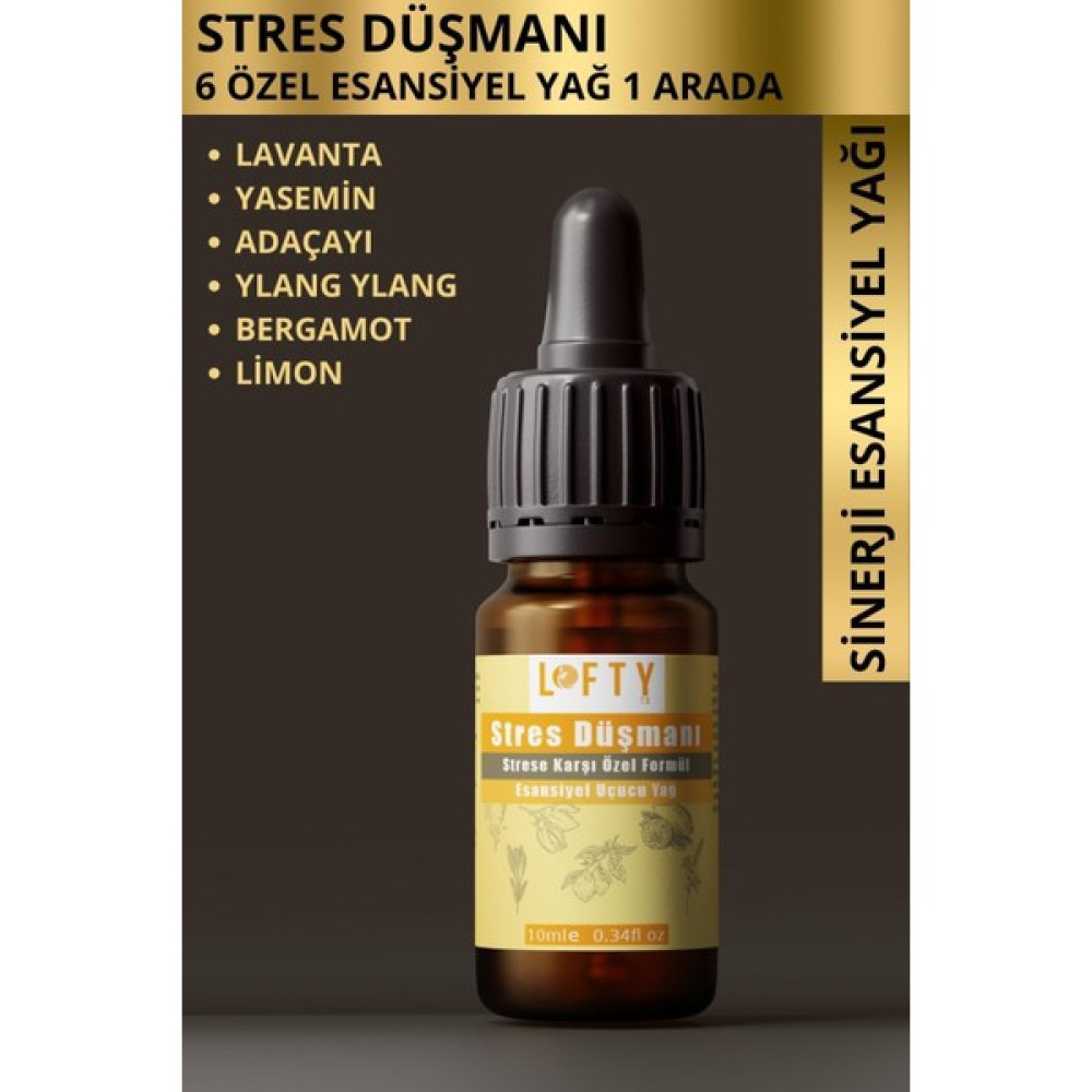 Lofty Stres Düşmanı Sinerji Karışım Esansiyel Uçucu Yağ Buhurdanlık Yağı Aromaterapi Difüzör Oda Kokusu Fiyatı