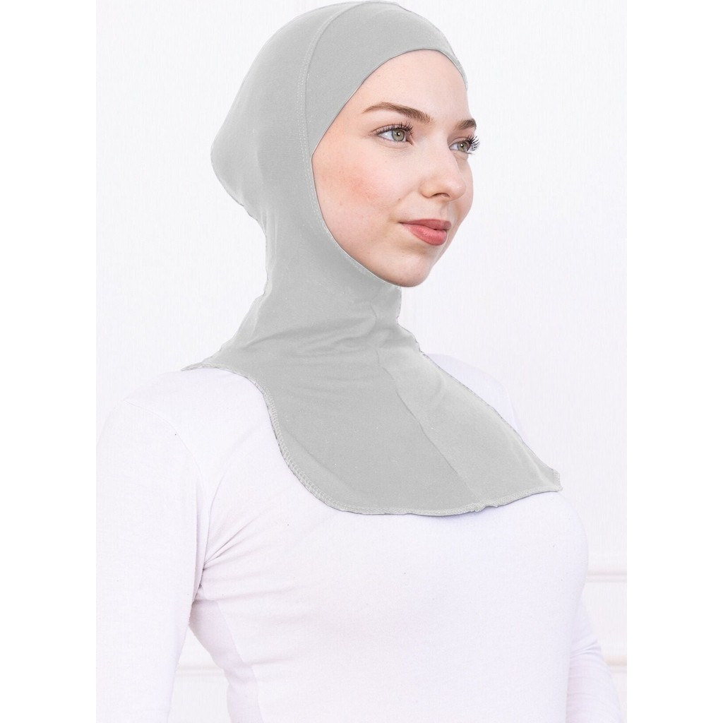 Loggia Boyunluklu Ninja Bone Likralı Sporcu Bonesi - Kadın Hazır Pratik Tesettür Hijab Başörtü Açık Gri Giyim & İç Giyim Fiyatı