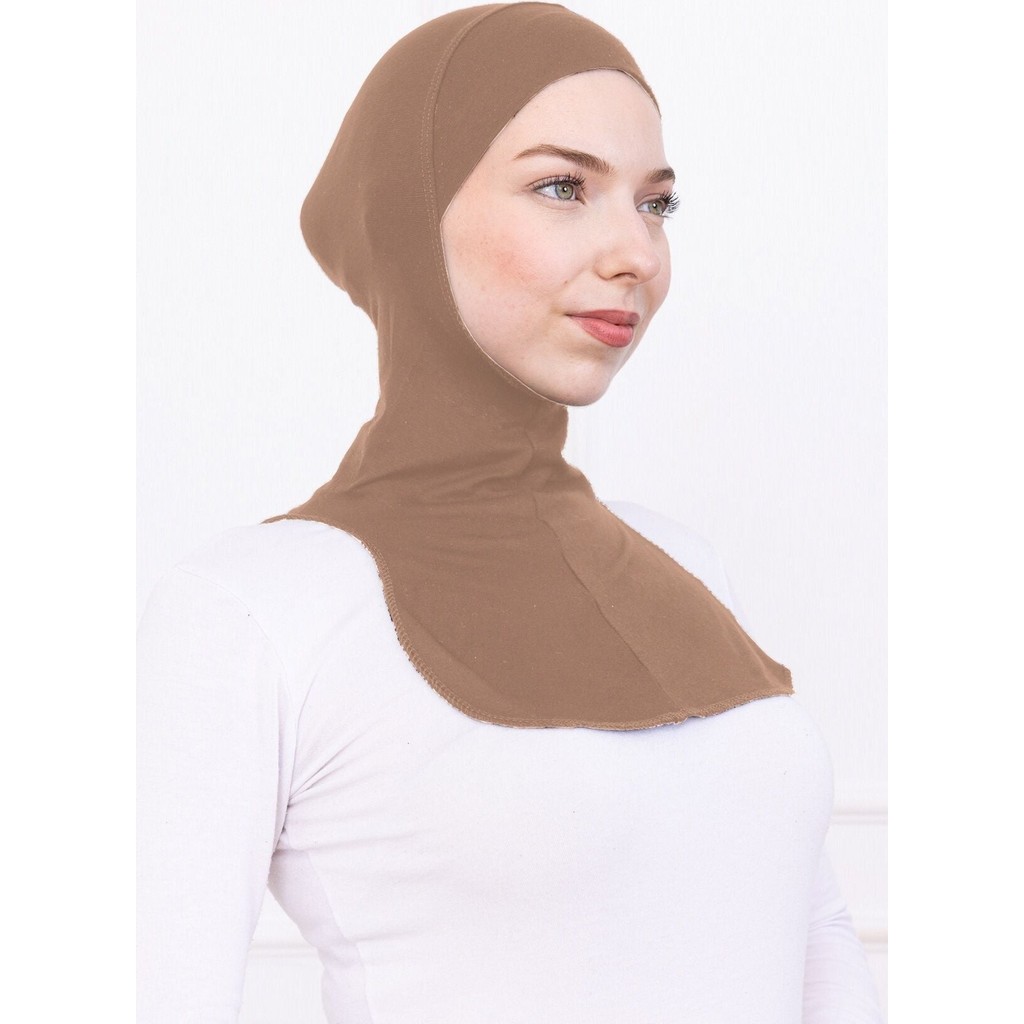 Loggia Boyunluklu Ninja Bone Likralı Sporcu Bonesi - Kadın Hazır Pratik Tesettür Hijab Başörtü Camel Giyim & İç Giyim Fiyatı
