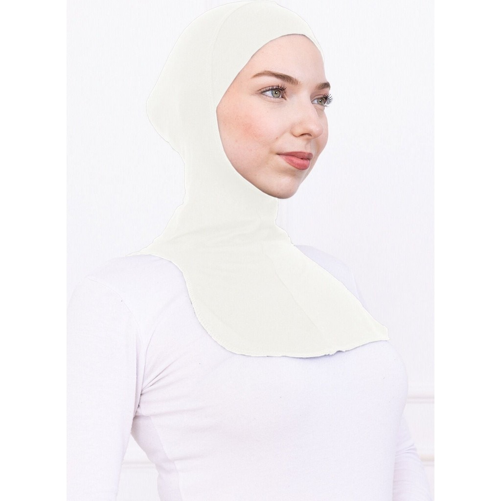 Loggia Boyunluklu Ninja Bone Likralı Sporcu Bonesi - Kadın Hazır Pratik Tesettür Hijab Başörtü Ekru - Kırık Beyaz Giyim & İç Giyim Fiyatı