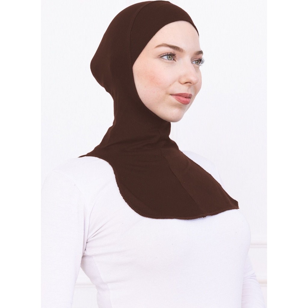 Loggia Boyunluklu Ninja Bone Likralı Sporcu Bonesi - Kadın Hazır Pratik Tesettür Hijab Başörtü Kahverengi Giyim & İç Giyim Fiyatı