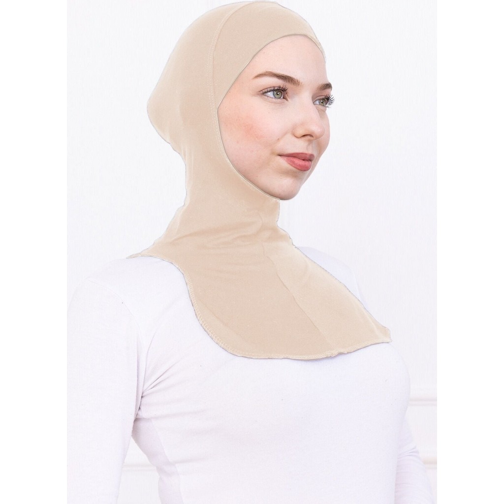 Loggia Boyunluklu Ninja Bone Likralı Sporcu Bonesi - Kadın Hazır Pratik Tesettür Hijab Başörtü Krem Giyim & İç Giyim Fiyatı