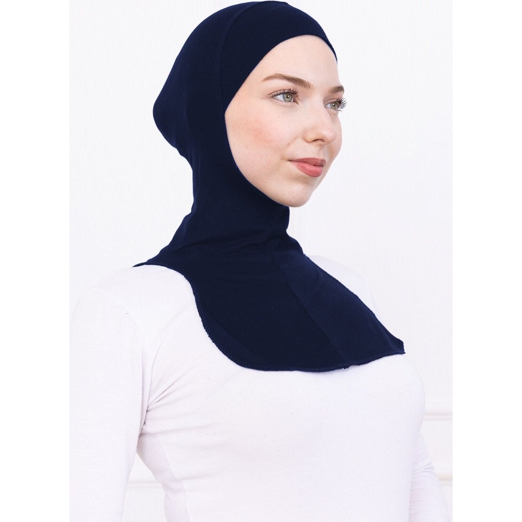 Loggia Boyunluklu Ninja Bone Likralı Sporcu Bonesi - Kadın Hazır Pratik Tesettür Hijab Başörtü Lacivert Giyim & İç Giyim Fiyatı