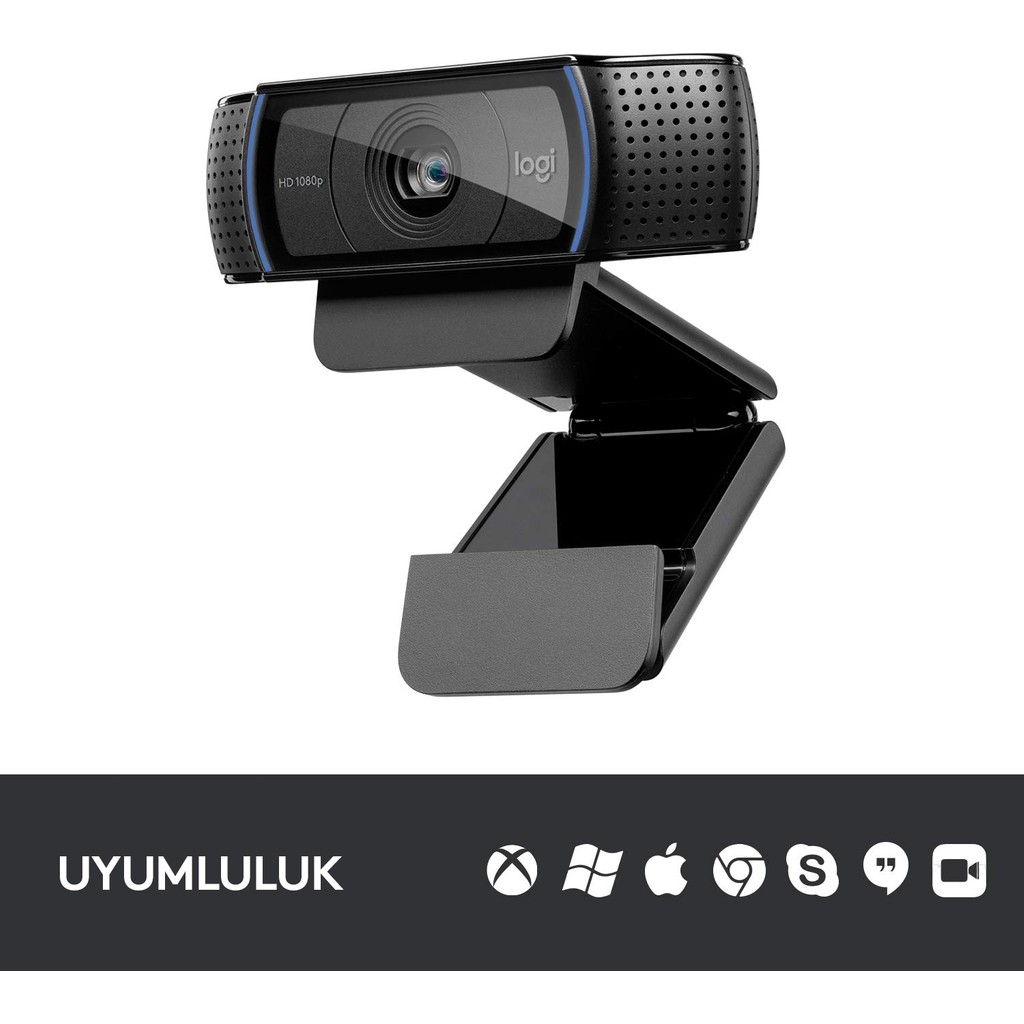 Logitech C920 PRO HD 1080p Stereo Ses ile Web Kamerası - Siyah Web Kameraları Fiyatı