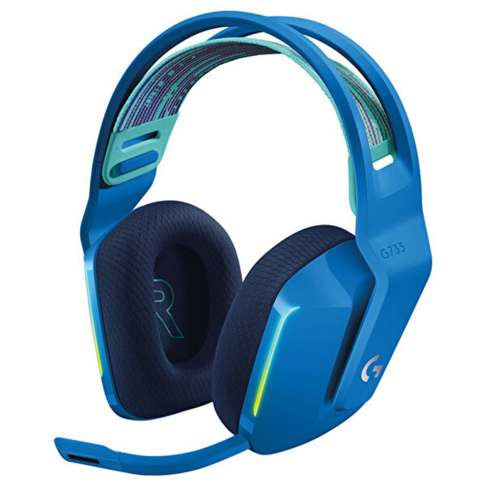 Logitech G733 981-000943 7.1 Surround RGB Mikrofonlu Lightspeed Kablosuz Mavi Oyuncu Kulaklığı Oyuncu Kulaklıkları Fiyatı