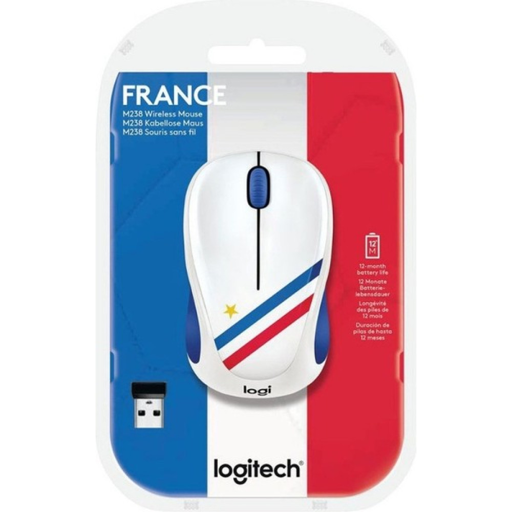 Logitech M238 Fan Collection Wireless Mouse France ( 5 Adet ) 910-005404_5X - Beyaz - Kırmızı Oto Boyaları Fiyatı