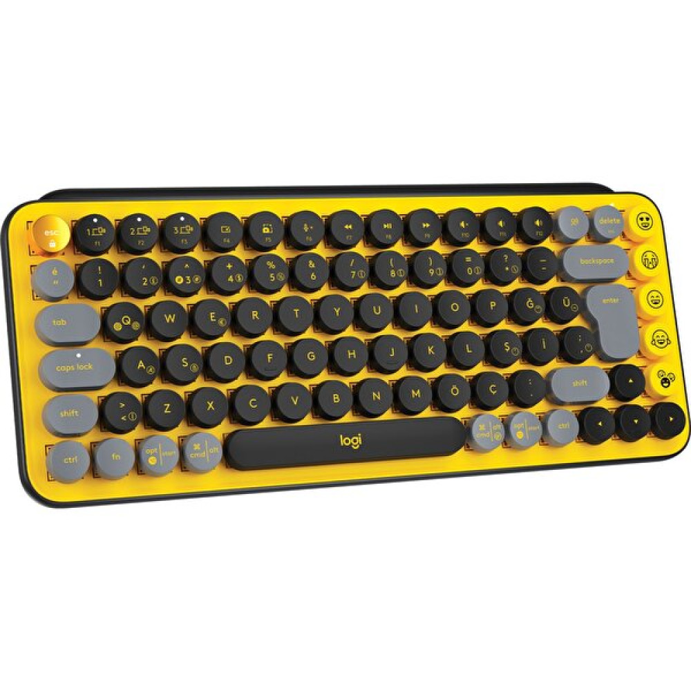 Logitech Pop Keys Mekanik Emoji Sarı & Siyah Kablosuz Klavye Kablosuz Klavye Fiyatı