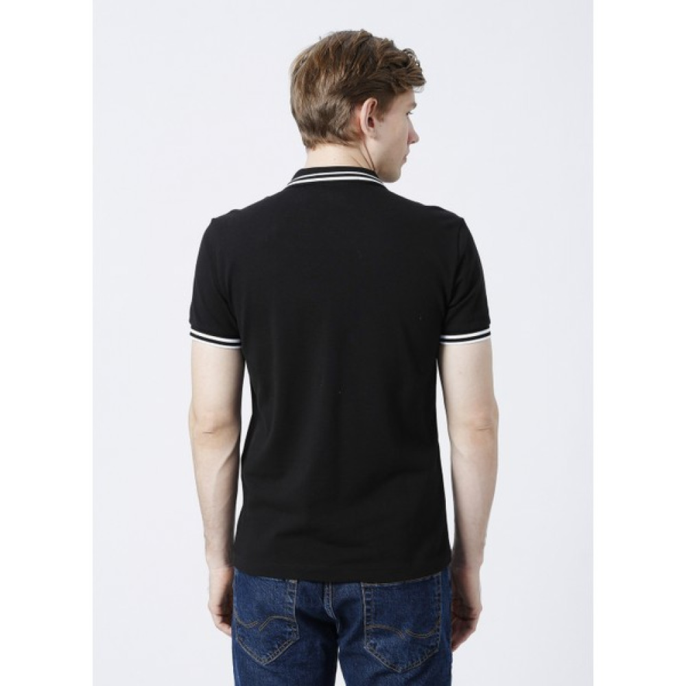 Logo Maltax 5 Mss Erkek Siyah Regular Fit Polo Yaka Tişört Erkek T-shirt Fiyatı